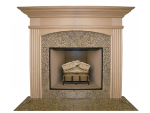 arched wesley mantel – cherry