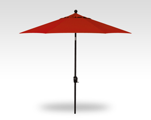 9′ jockey red push-button tilt umbrella – black frame