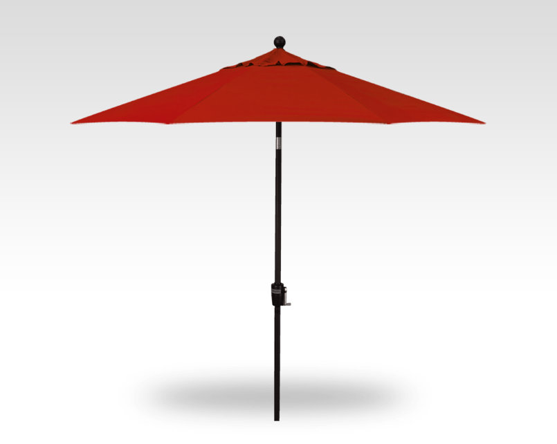 9′ jockey red push-button tilt umbrella – black frame product image