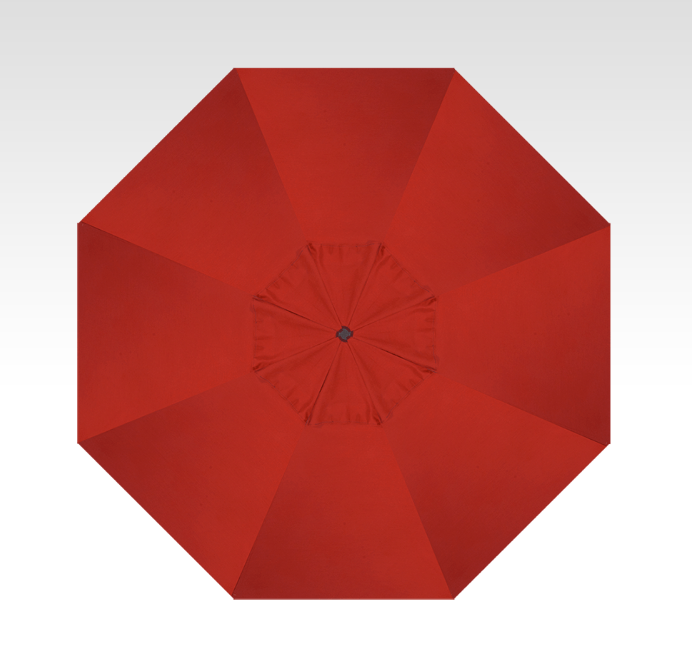 9′ jockey red push-button tilt umbrella – black frame thumbnail image