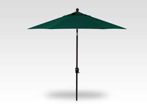 9′ forest green push-button tilt umbrella – black frame
