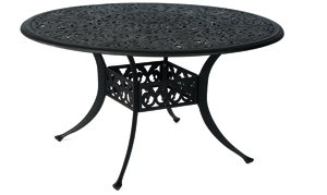 chateau 54 round dining table with lazy susan