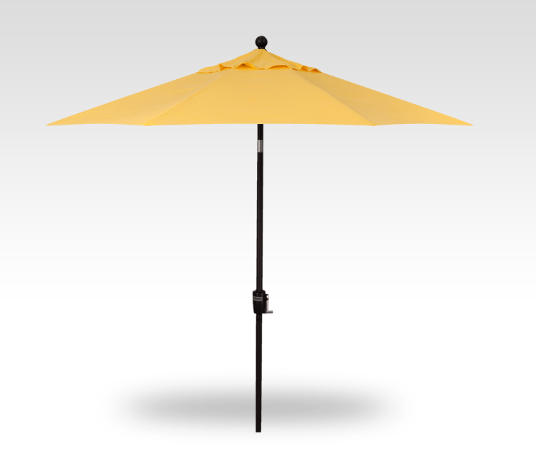 9′ buttercup push-button tilt umbrella – black frame product image