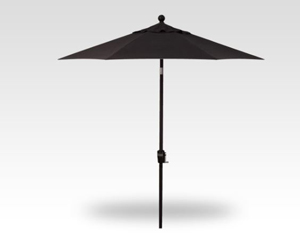 7.5′ black push-button tilt umbrella – black frame
