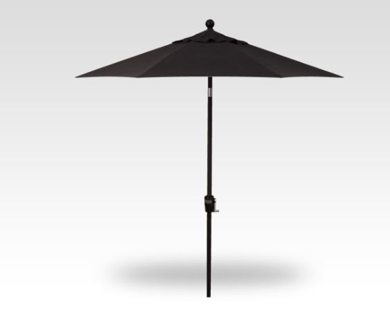 7.5′ black push-button tilt umbrella – black frame thumbnail image