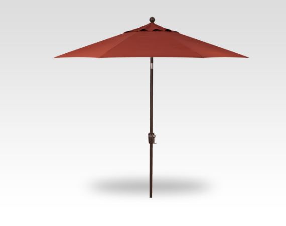 9′ henna push-button tilt umbrella – bronze frame thumbnail image