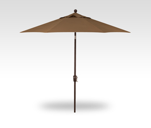 9′ cocoa push-button tilt umbrella – bronze frame
