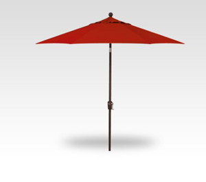 9 jockey red push-button tilt umbrella – bronze frame
