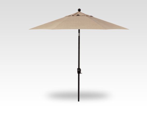 9′ dupione sand push-button tilt umbrella – black frame product image