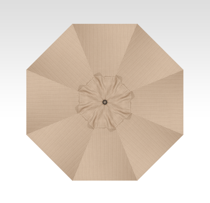 9′ dupione sand push-button tilt umbrella – black frame thumbnail image