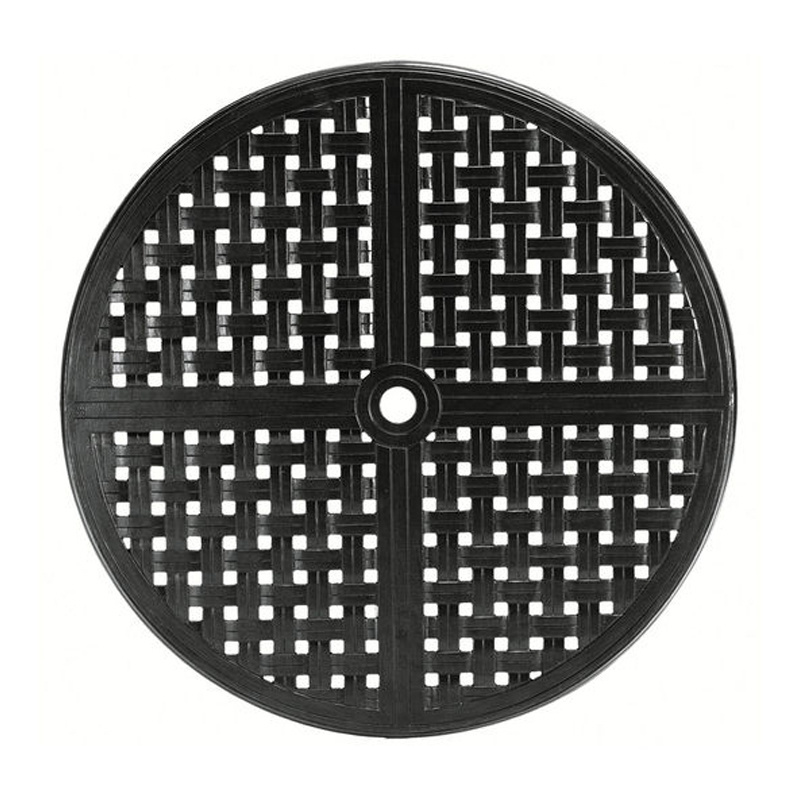 double lattice 48 inch round table top (hole) in ancient earth (w/ hole) product image