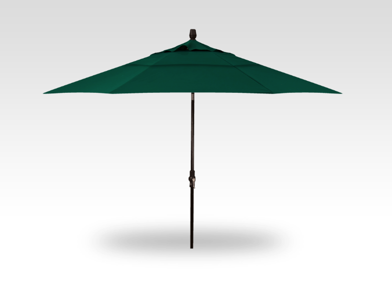 11′ forest green collar tilt umbrella – black frame thumbnail image