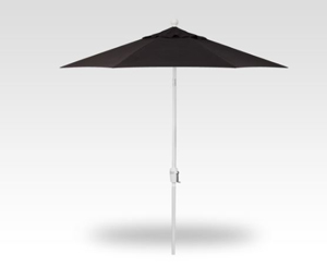7.5 black push-button tilt umbrella – white frame