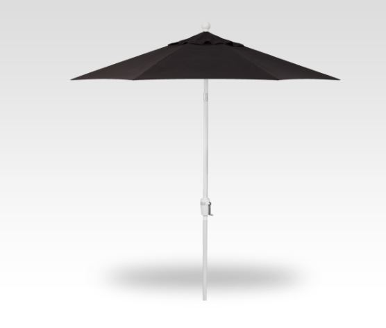 7.5 black push-button tilt umbrella – white frame product image