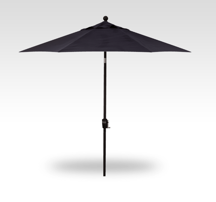 9′ navy push-button tilt umbrella – black frame product image