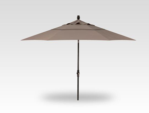 11′ taupe collar tilt umbrella – black frame