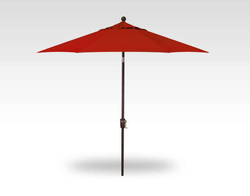 7.5′ jockey red push-button tilt umbrella – bronze frame thumbnail image