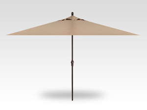 11′ x 8′ heather beige no-tilt umbrella – bronze frame