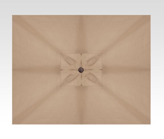 11′ x 8′ heather beige no-tilt umbrella – bronze frame thumbnail image