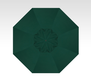 7.5′ forest green push-button tilt umbrella – bronze frame thumbnail