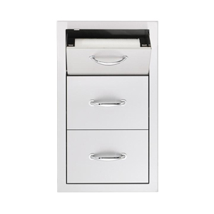 17 inch vertical 2-drawer & paper towel holder combo