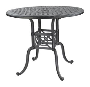 grand terrace 48 round bar table – midnight gold