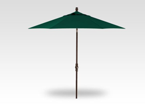 9′ forest green collar tilt umbrella – bronze frame
