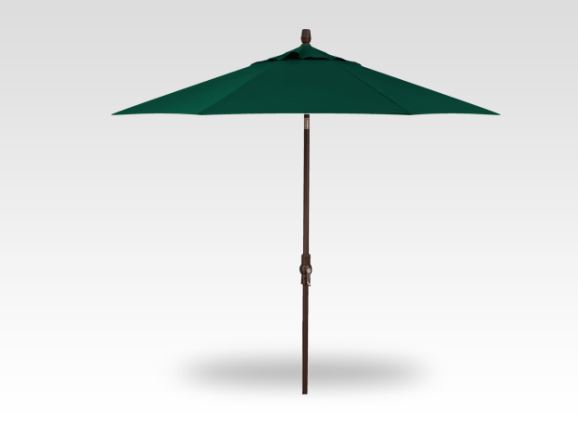 9′ forest green collar tilt umbrella – bronze frame product image