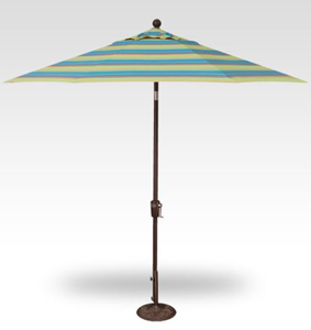 9′ sunset push-button tilt umbrella – bronze frame
