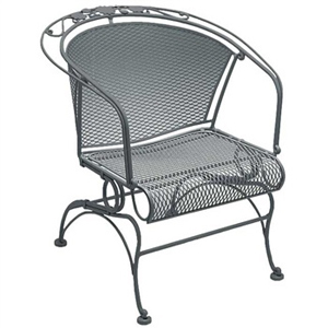 briarwood barrel coil spring chair – smooth black