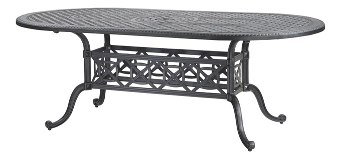 grand terrace 42 x 86 oval dining table – midnight gold product image