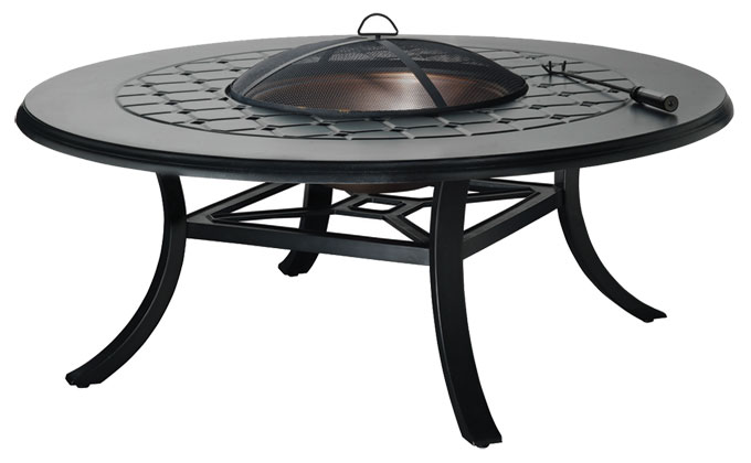 madrid ii 54 woodburning firepit coffee table – midnight gold product image