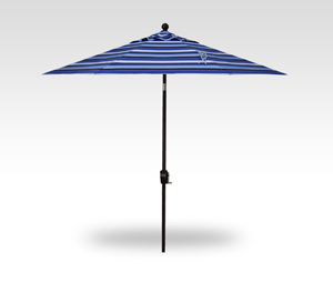 9′ milano stripe push-button tilt umbrella – black frame