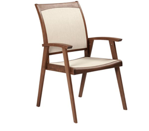 topaz sling dining chair natural beige