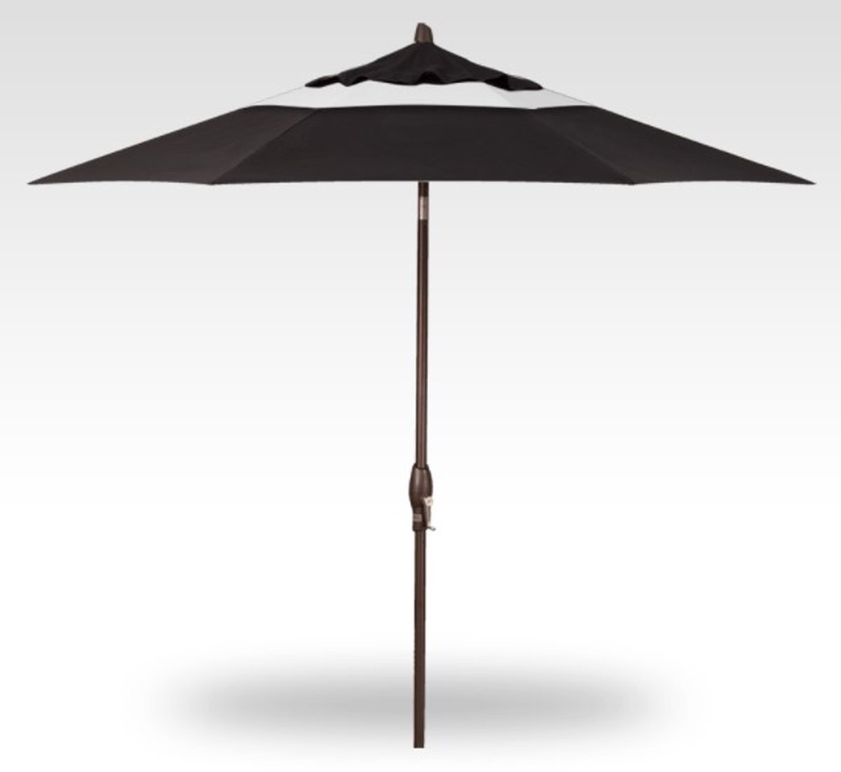 9 black and natural auto tilt umbrella – bronze frame product image