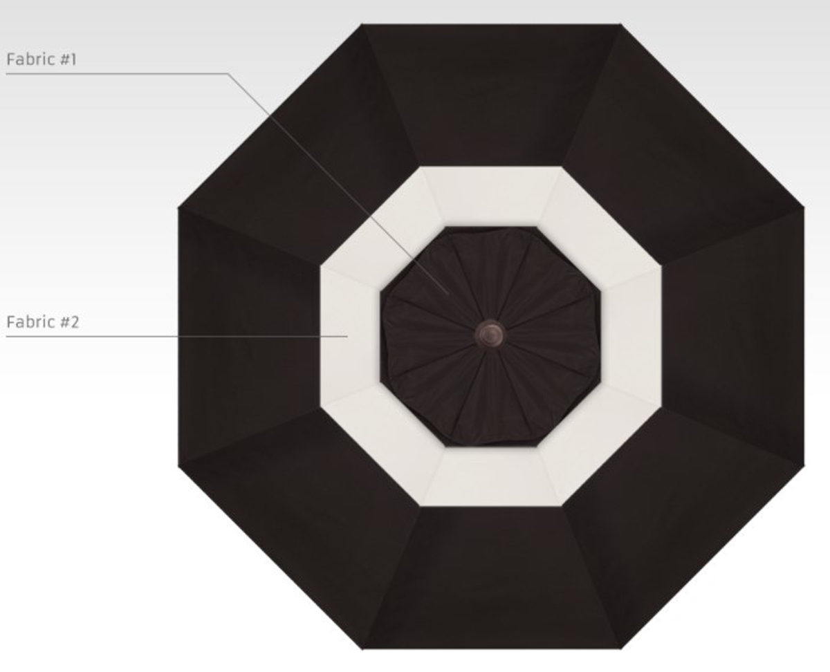9 black and natural auto tilt umbrella – bronze frame thumbnail image