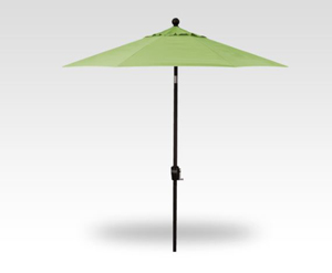 7.5′ ginkgo push-button tilt umbrella – black frame