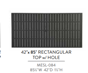 42 x 84 slat top table – black night product image