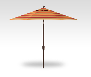 9′ astoria sunset push-button tilt umbrella – bronze frame