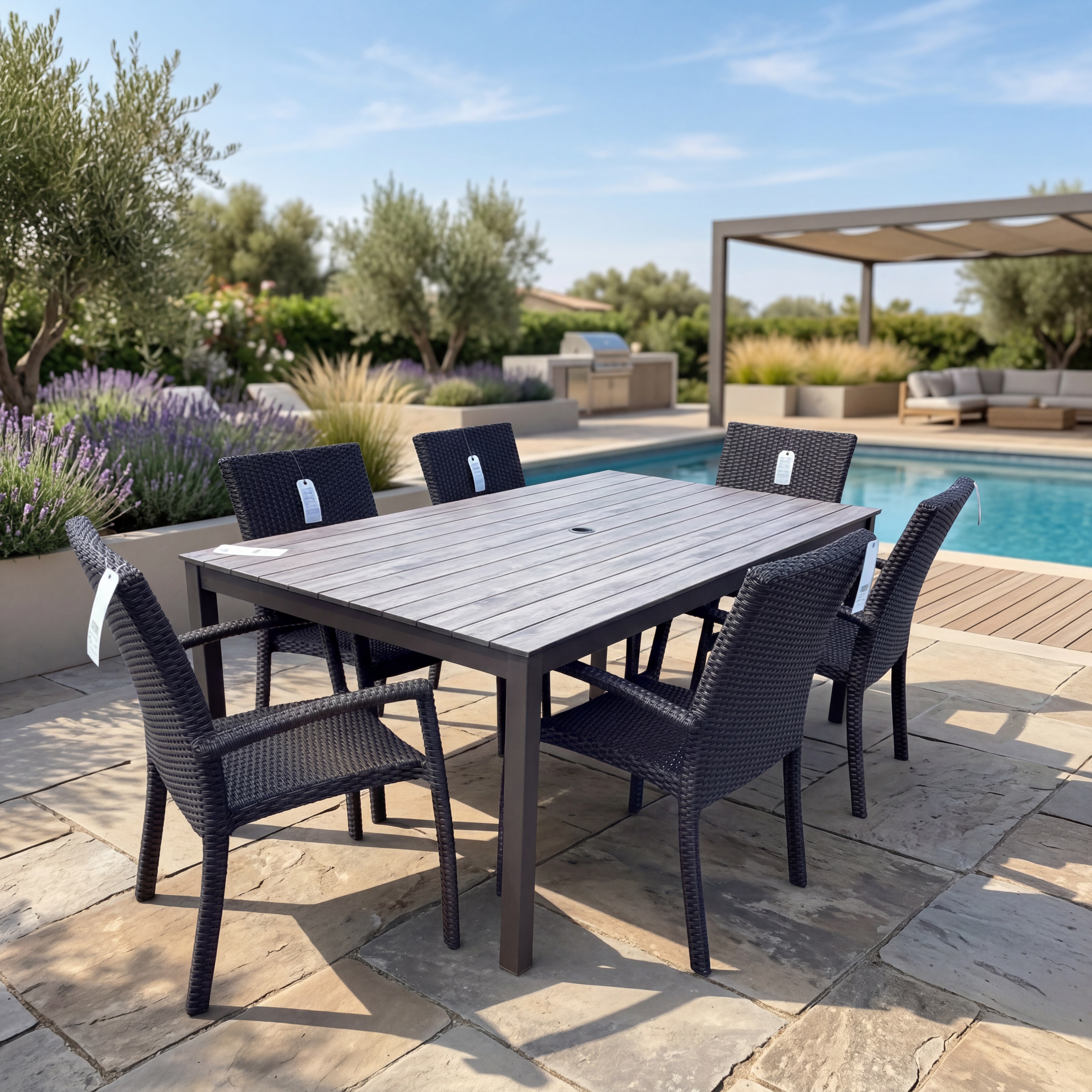 contempo dining set/dark elm thumbnail image