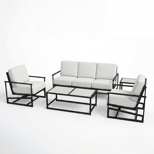 summit seating set-ebony/ linen/ fife fog