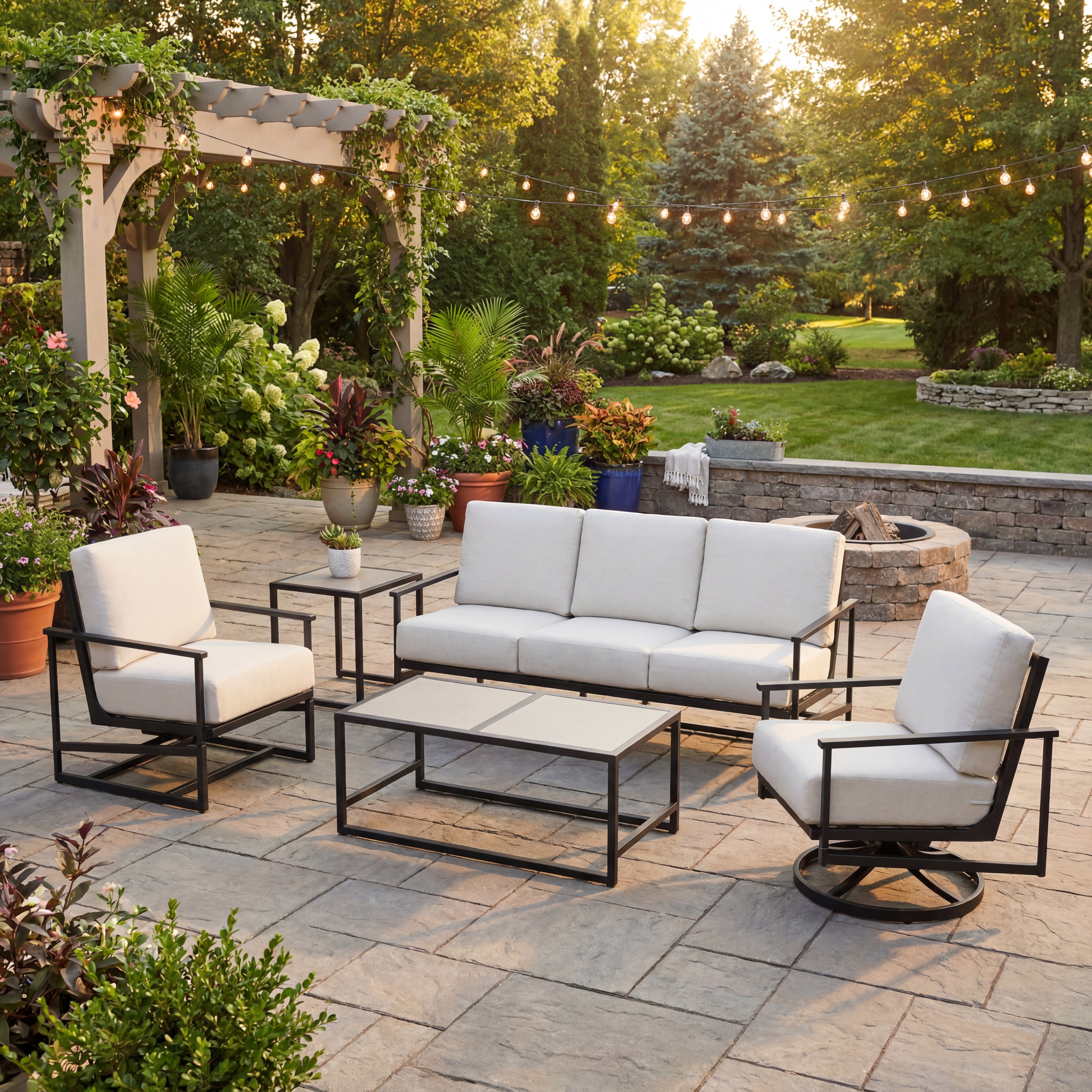 summit seating set-ebony/ linen/ fife fog thumbnail image