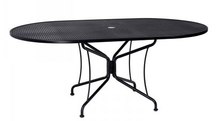 42 inch x 72 inch briarwood oval dining table – smooth black product image