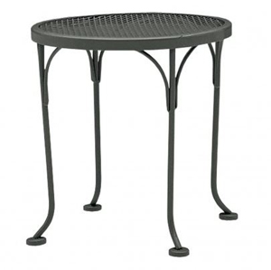 17 inch briarwood round end table – smooth black