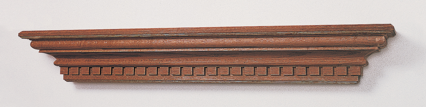 clarksburg shelf with dentil – oak product image