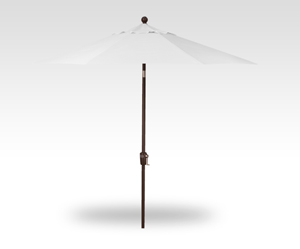 9′ natural push-button tilt umbrella – bronze frame