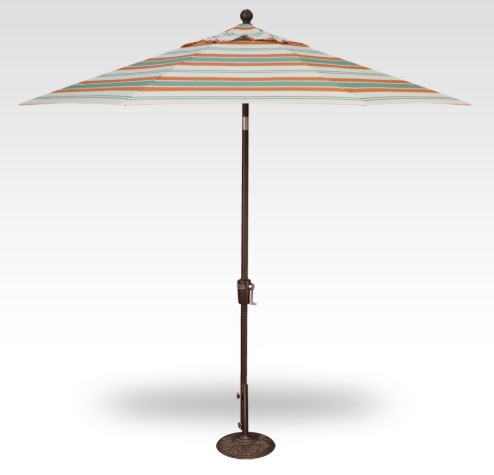 9 courtyard cabo push-button tilt umbrella – bronze frame thumbnail image