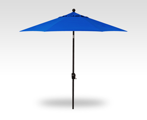 9′ pacific blue push-button tilt umbrella – black frame