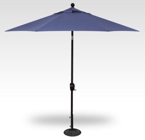 9 admiral blue push-button tilt umbrella – black frame product image
