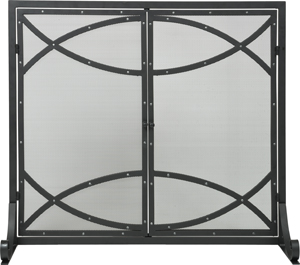 panel screen black and silver rivet design